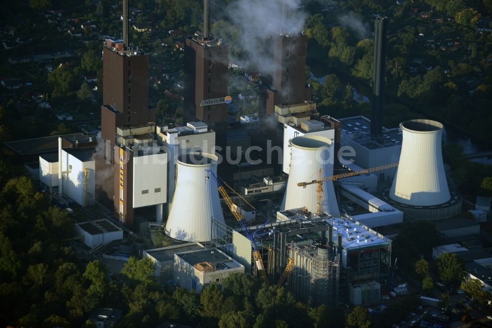 Berlin aus der Vogelperspektive: Erweiterungs- Baustelle am Kraftwerk Berlin Lichterfelde