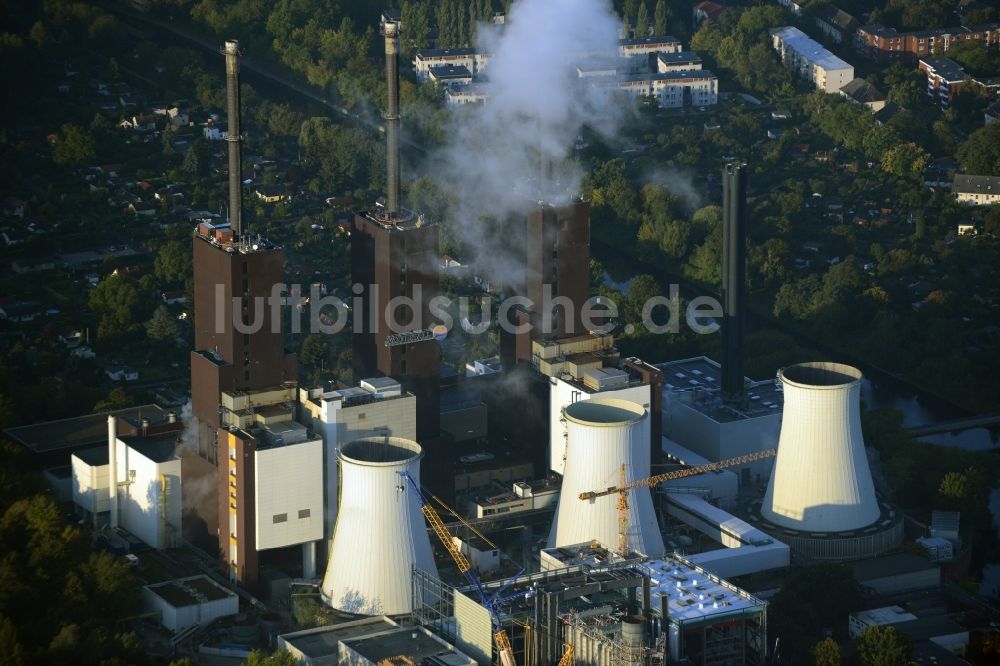 Luftbild Berlin - Erweiterungs- Baustelle am Kraftwerk Berlin Lichterfelde