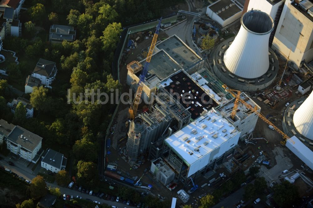 Luftaufnahme Berlin - Erweiterungs- Baustelle am Kraftwerk Berlin Lichterfelde