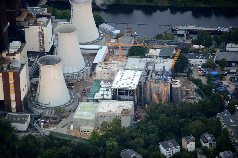 Berlin aus der Vogelperspektive: Erweiterungs- Baustelle am Kraftwerk Berlin Lichterfelde