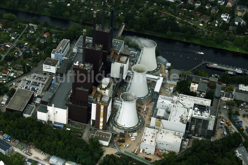 Luftaufnahme Berlin - Erweiterungs- Baustelle am Kraftwerk Berlin Lichterfelde