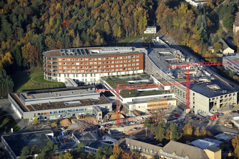 Luftaufnahme Gera - Erweiterungs- Baustelle des SRH Wald-Klinikum Gera