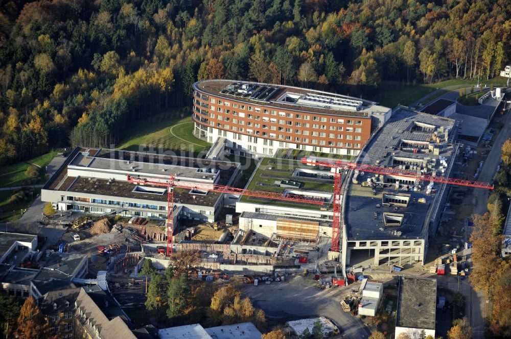 Luftbild Gera - Erweiterungs- Baustelle des SRH Wald-Klinikum Gera