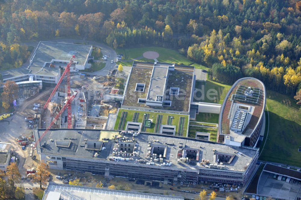 Luftbild Gera - Erweiterungs- Baustelle des SRH Wald-Klinikum Gera