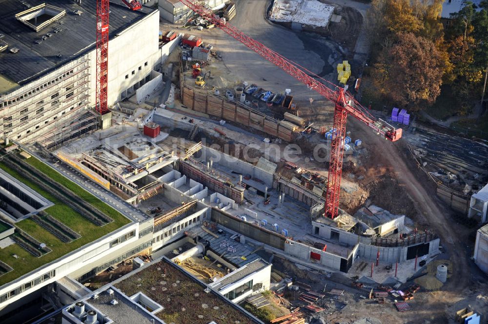 Luftaufnahme Gera - Erweiterungs- Baustelle des SRH Wald-Klinikum Gera