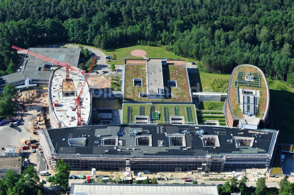 Gera von oben - Erweiterungs- Baustelle des SRH Wald-Klinikum Gera