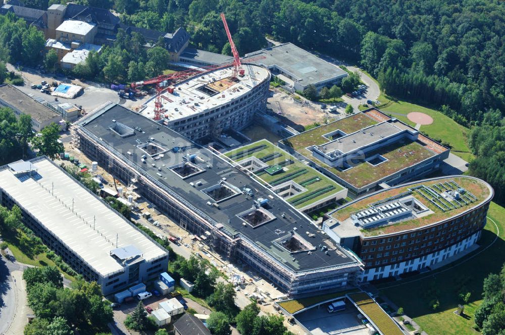 Luftbild Gera - Erweiterungs- Baustelle des SRH Wald-Klinikum Gera