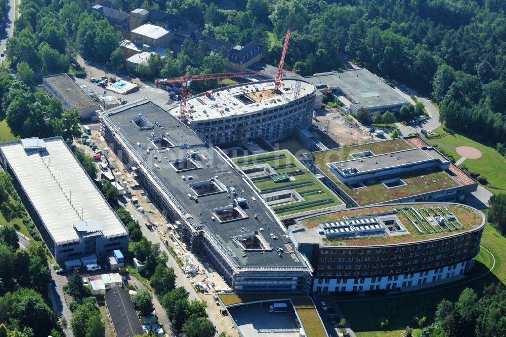 Luftaufnahme Gera - Erweiterungs- Baustelle des SRH Wald-Klinikum Gera