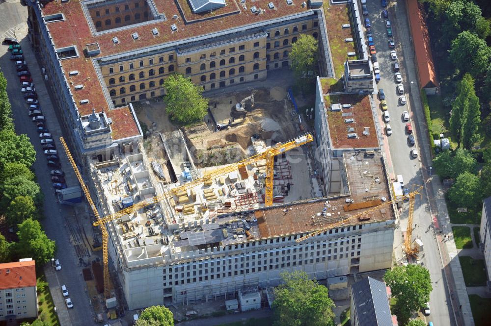 Luftbild Dresden - Erweiterungs- Neubau am Amtsgericht / Landgericht Dresden an der Lothringer Straße