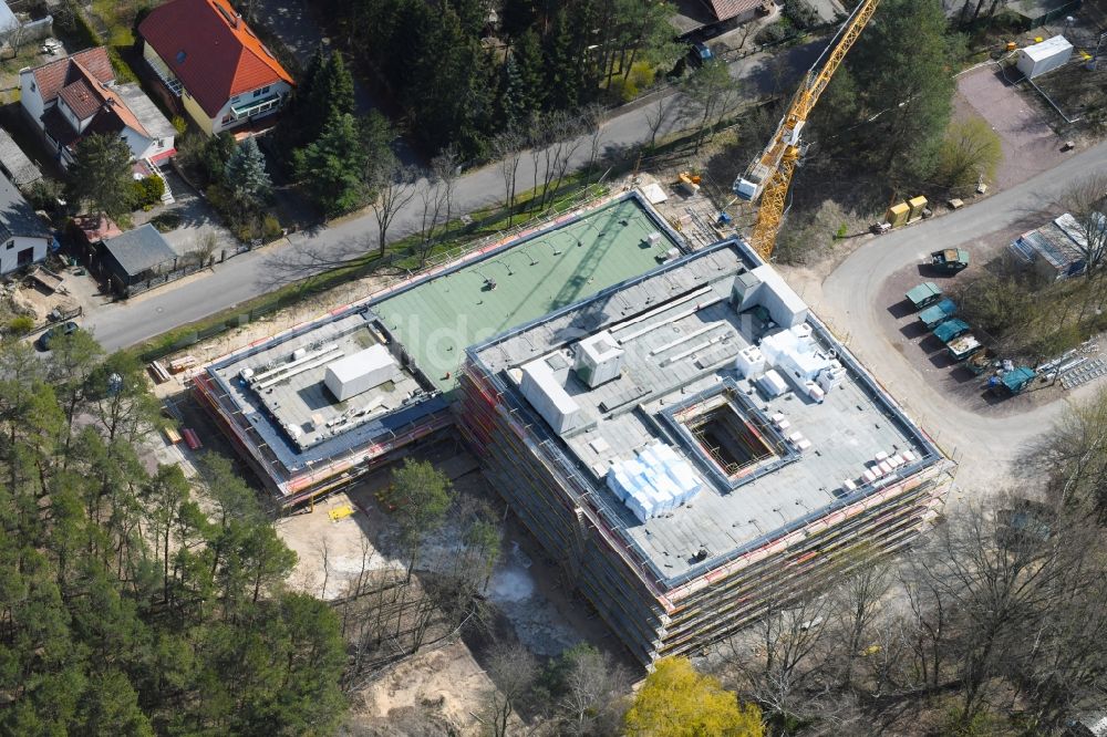 Luftbild Bergholz-Rehbrücke - Erweiterungs- Neubau- Baustelle am Gebäudekomplex des Institut für Ernährungsforschung in Bergholz-Rehbrücke im Bundesland Brandenburg, Deutschland