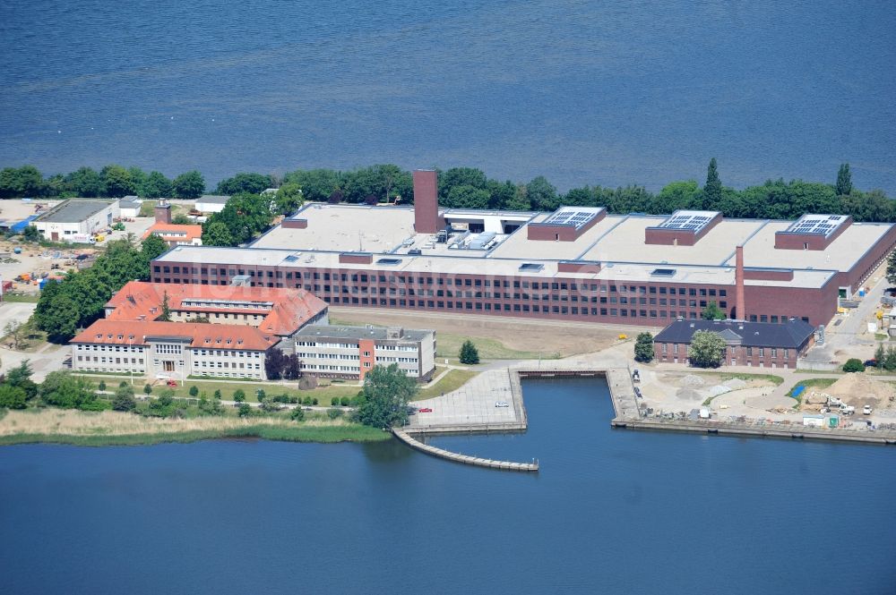 Luftbild Riems - Erweiterungs- Neubau- Baustelle am Gebäudekomplex des Institut Friedrich-Loeffler-Institutes FLI in Riems im Bundesland Mecklenburg-Vorpommern, Deutschland