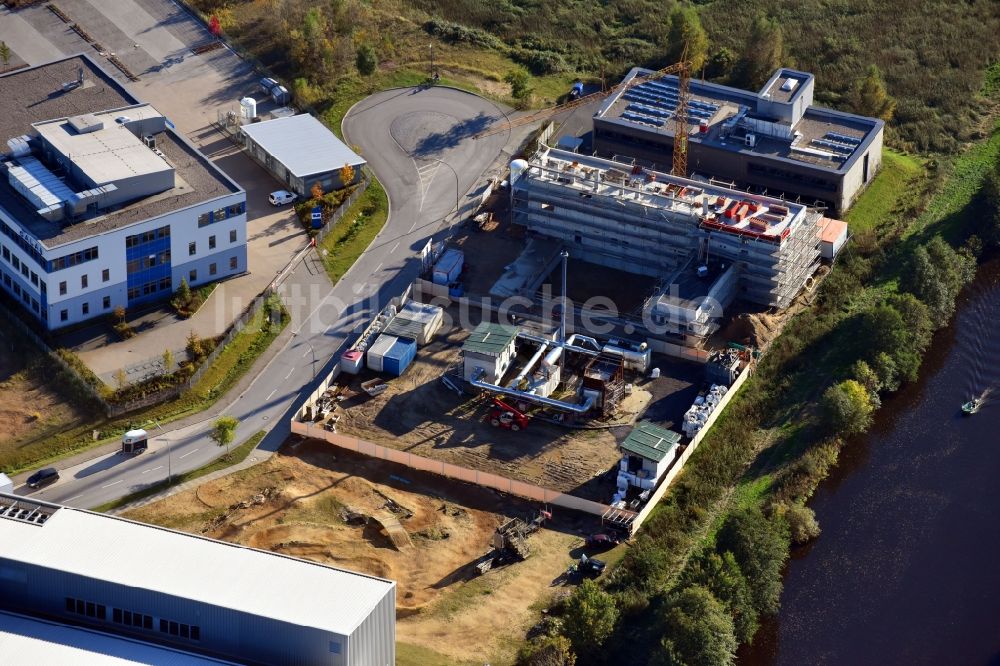 Hamburg von oben - Erweiterungs- Neubau- Baustelle am Gebäudekomplex des Institut Technologiezentrum Energie-Campus Hamburg im Ortsteil Bergedorf in Hamburg, Deutschland