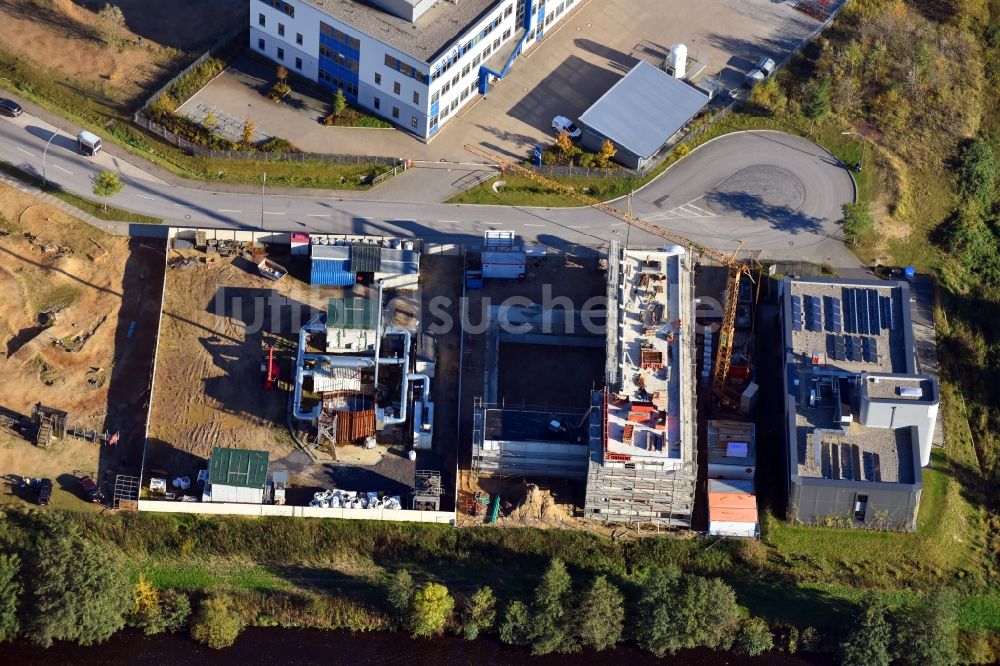 Luftbild Hamburg - Erweiterungs- Neubau- Baustelle am Gebäudekomplex des Institut Technologiezentrum Energie-Campus Hamburg im Ortsteil Bergedorf in Hamburg, Deutschland