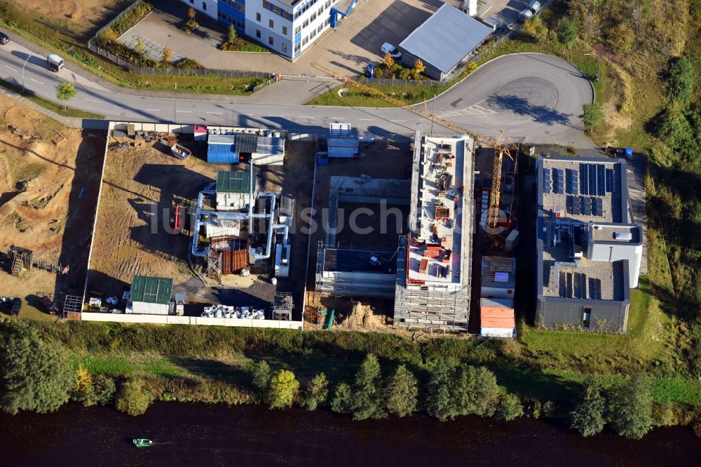 Luftaufnahme Hamburg - Erweiterungs- Neubau- Baustelle am Gebäudekomplex des Institut Technologiezentrum Energie-Campus Hamburg im Ortsteil Bergedorf in Hamburg, Deutschland