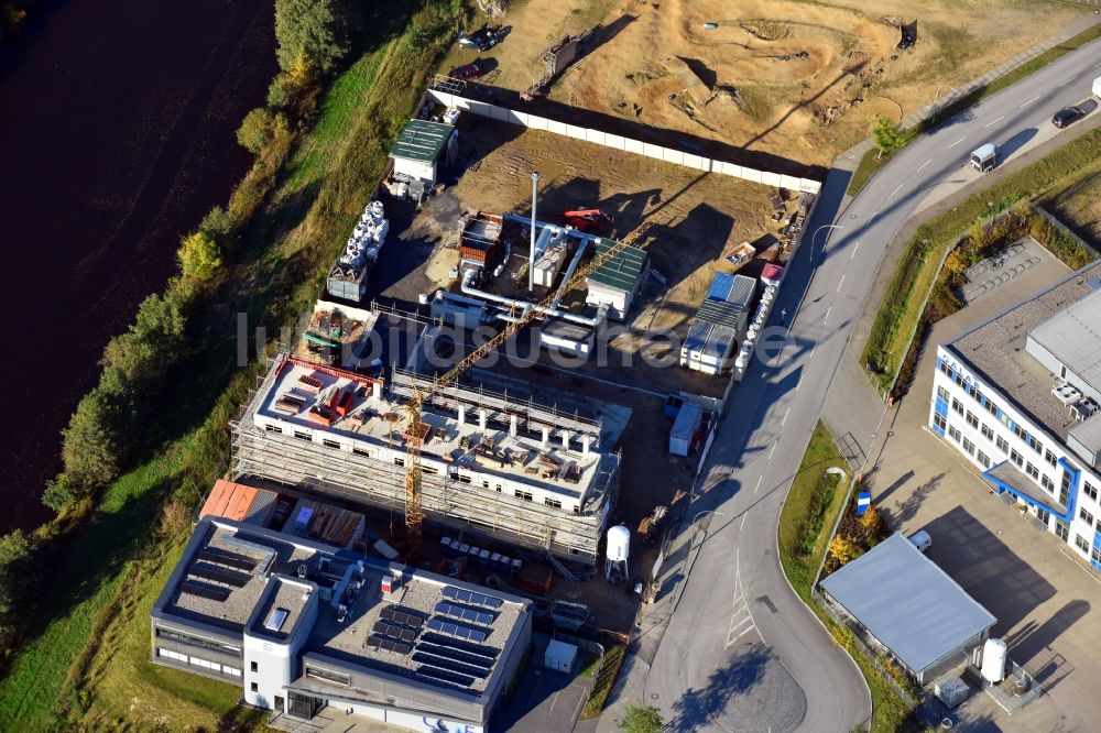 Hamburg aus der Vogelperspektive: Erweiterungs- Neubau- Baustelle am Gebäudekomplex des Institut Technologiezentrum Energie-Campus Hamburg im Ortsteil Bergedorf in Hamburg, Deutschland