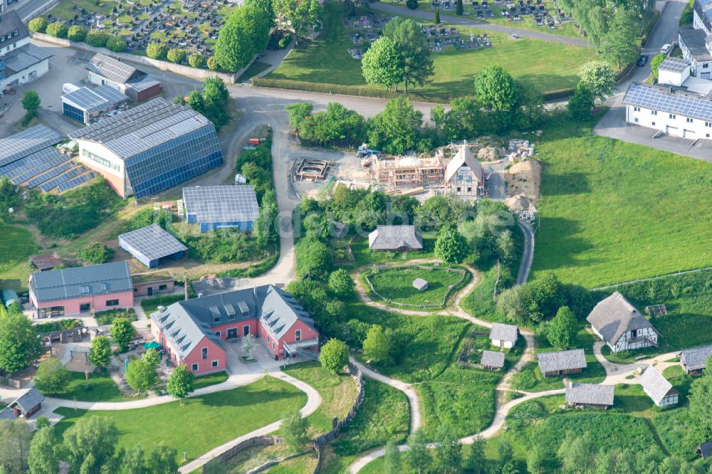 Luftbild Bärnau - Erweiterungs- Neubau- Baustelle am Museums- Gebäude- Ensemble Geschichtspark Bärnau in Bärnau im Bundesland Bayern, Deutschland