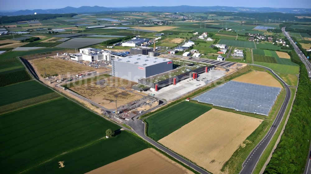 Luftbild Grafschaft - Erweiterungs - Neubau - Baustelle auf dem Werksgelände der Haribo GmbH in Grafschaft im Bundesland Rheinland-Pfalz, Deutschland