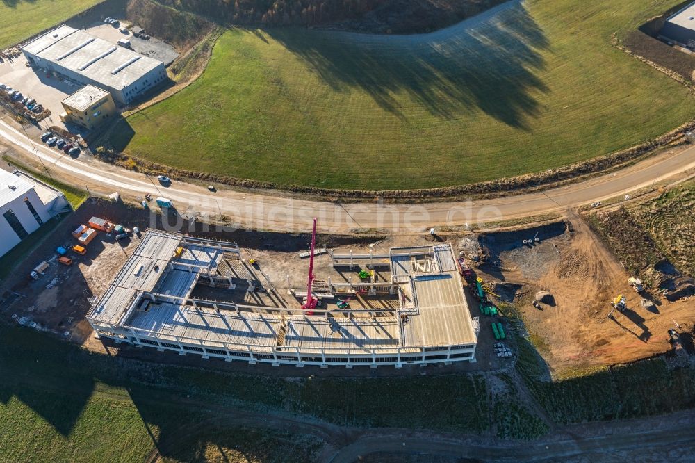 Luftbild Rosmart - Erweiterungs - Neubau - Baustelle auf dem Werksgelände an der Rosmarter Allee in Rosmart im Bundesland Nordrhein-Westfalen, Deutschland