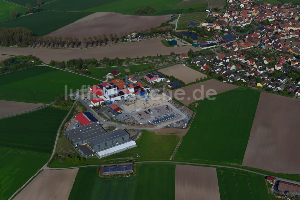 Luftaufnahme Wiesenbronn - Erweiterungs - Neubau - Baustelle auf dem Werksgelände der M. Roth GmbH & Co. KG in Wiesenbronn im Bundesland Bayern, Deutschland