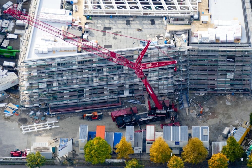 Göttingen von oben - Erweiterungs - Neubau - Baustelle auf dem Werksgelände der Sartorius AG in Göttingen im Bundesland Niedersachsen, Deutschland