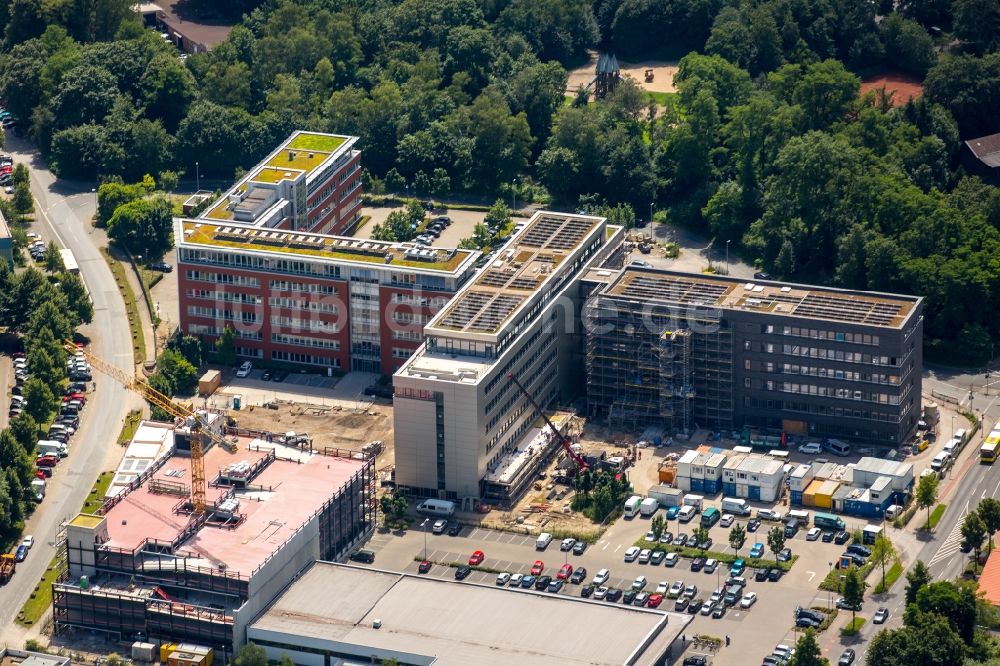 Luftbild Mülheim an der Ruhr - Erweiterungs- Neubau der Hauptverwaltung Unternehmensgruppe ALDI SÜD in Mülheim an der Ruhr im Bundesland Nordrhein-Westfalen