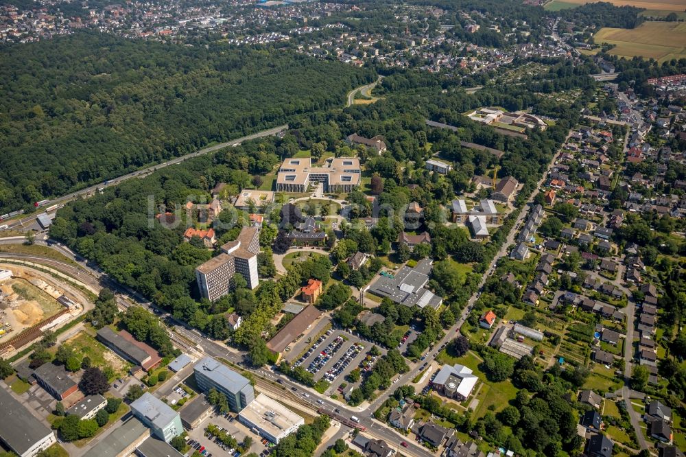 Luftaufnahme Dortmund - Erweiterungs- Neubau auf dem Klinikgelände des Krankenhauses im Ortsteil Aplerbeck in Dortmund im Bundesland Nordrhein-Westfalen