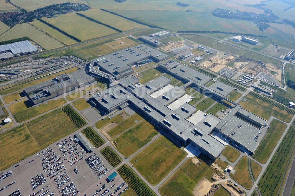 Leipzig von oben - Erweiterungsarbeiten am BMW Werk / Plant Leipzig