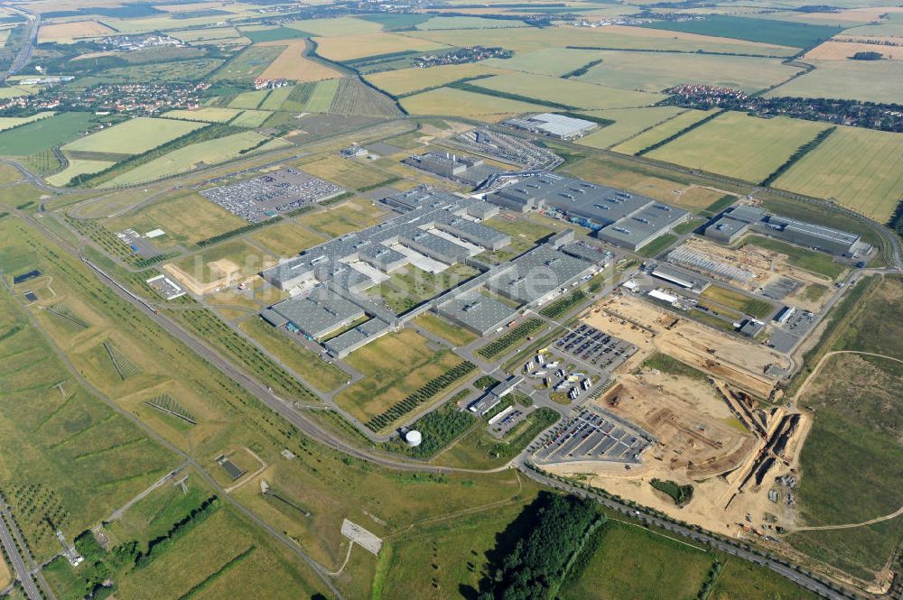 Leipzig von oben - Erweiterungsarbeiten am BMW Werk / Plant Leipzig