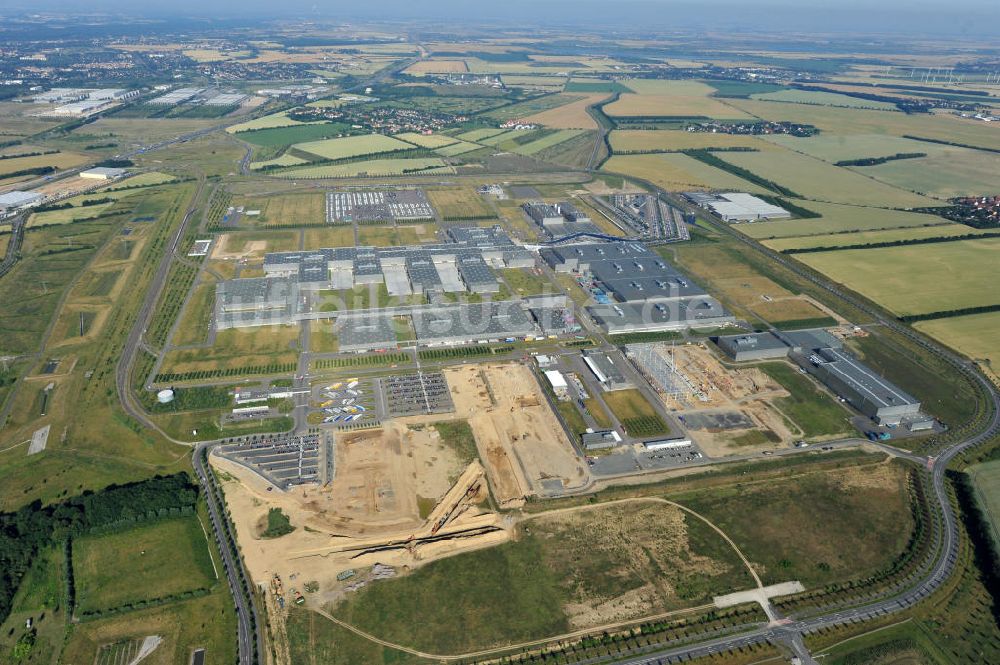 Luftaufnahme Leipzig - Erweiterungsarbeiten am BMW Werk / Plant Leipzig