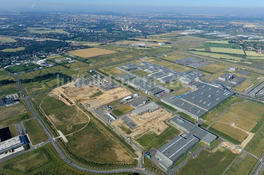 Leipzig von oben - Erweiterungsarbeiten am BMW Werk / Plant Leipzig