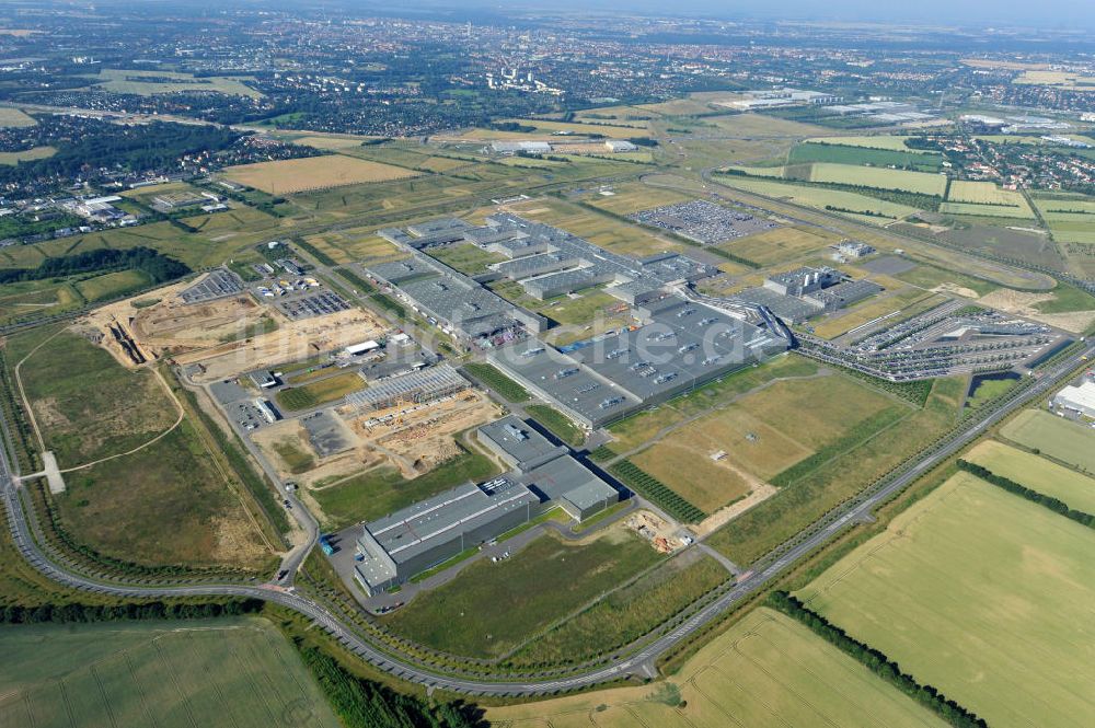 Luftbild Leipzig - Erweiterungsarbeiten am BMW Werk / Plant Leipzig