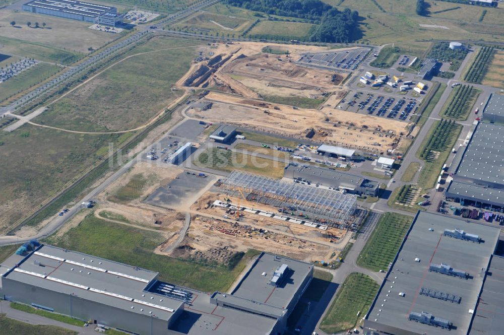 Luftaufnahme Leipzig - Erweiterungsarbeiten am BMW Werk / Plant Leipzig