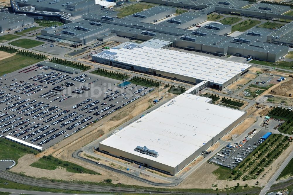 Leipzig von oben - Erweiterungsarbeiten am BMW Werk / Plant Leipzig