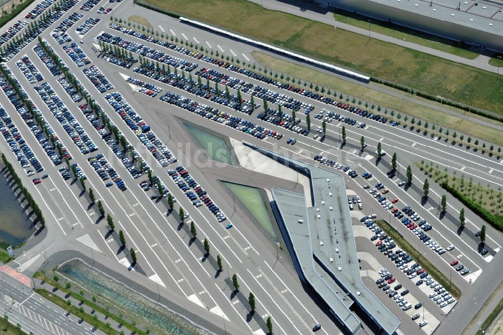 Leipzig aus der Vogelperspektive: Erweiterungsarbeiten am BMW Werk / Plant Leipzig