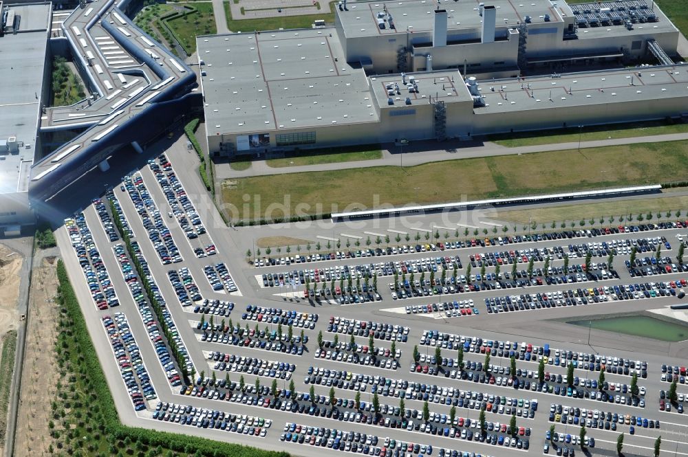 Leipzig von oben - Erweiterungsarbeiten am BMW Werk / Plant Leipzig