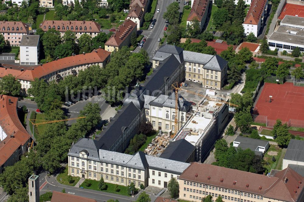 Luftbild Würzburg - Erweiterungsarbeiten Philosophische Fakultät II der Julius-Maximilians-Universität Würzburg