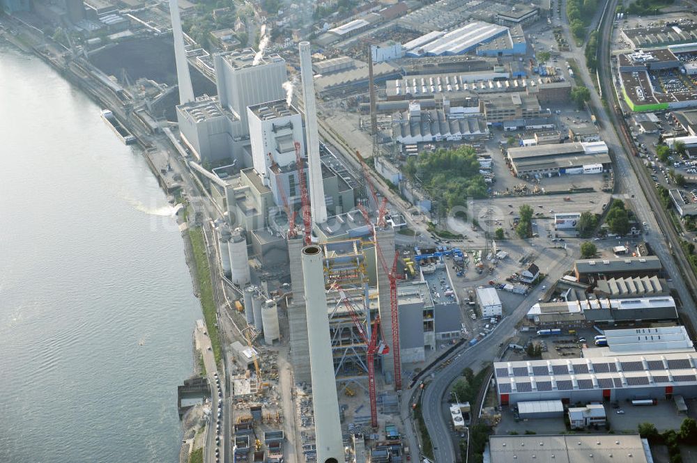 Luftbild Mannheim - Erweiterungsarbeiten am Steinkohlekraftwerk Mannheim in Baden-Württemberg