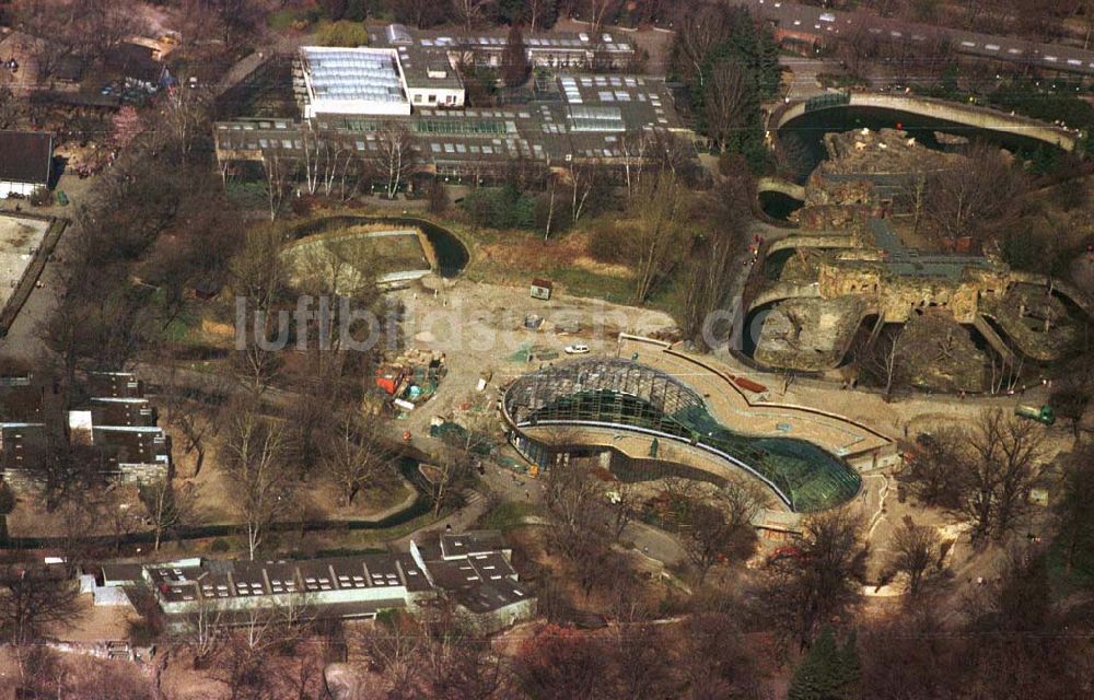 Luftbild Berlin - Charlottenburg - Erweiterungsbau im Berliner Zoo