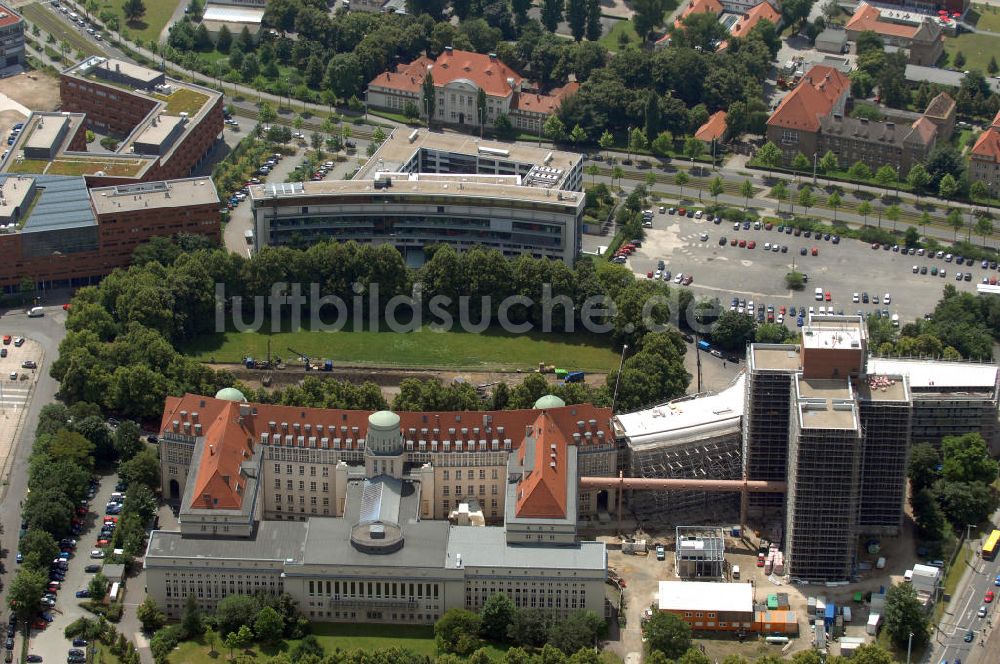 Luftaufnahme Leipzig - Erweiterungsbau Bibliothek Leipzig