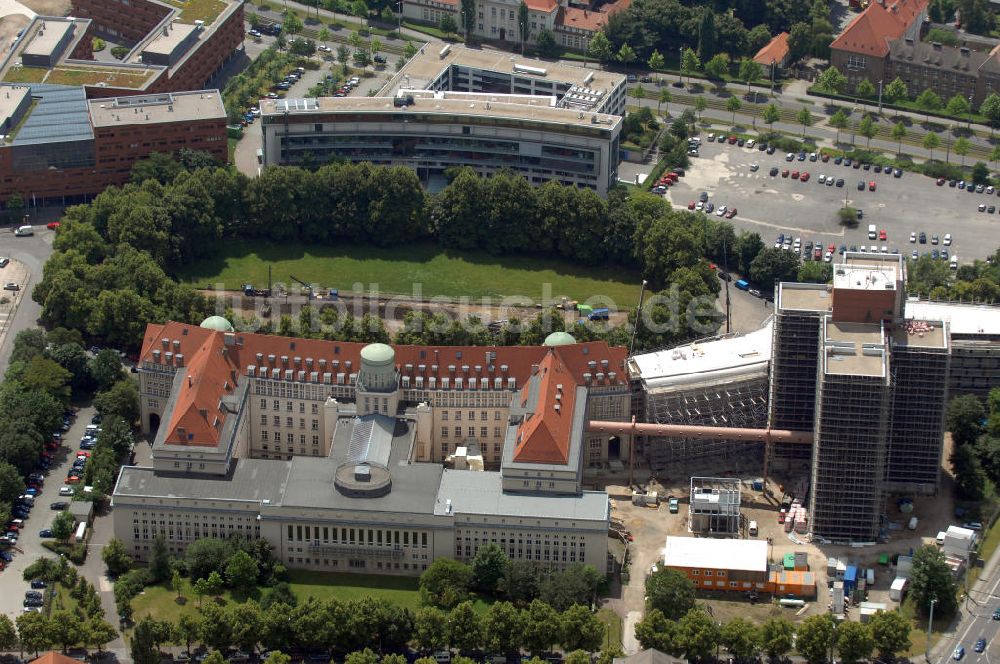 Leipzig von oben - Erweiterungsbau Bibliothek Leipzig