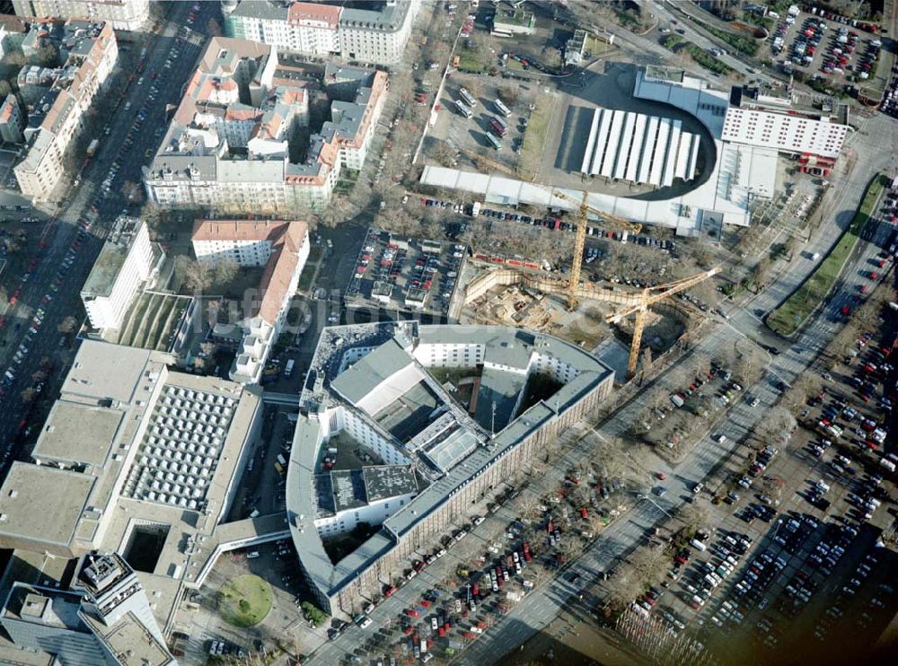 Luftaufnahme Berlin - Charlottenburg - Erweiterungsbau am Haus des Rundfunks / Sender Freies Berlin am Messegelände in Berlin Charlottenburg