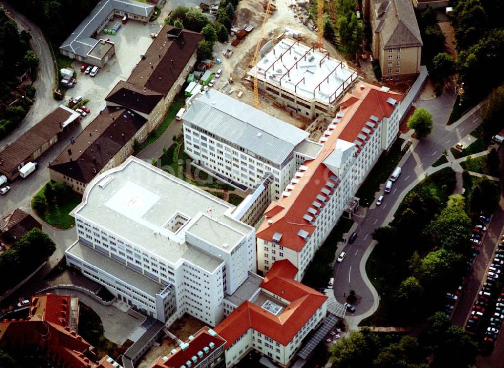 Luftaufnahme Aue / Vogtland - Erweiterungsbau am HELIOS Klinikum Aue (03771) 721323, Gartenstr. 6, 08280 Aue.