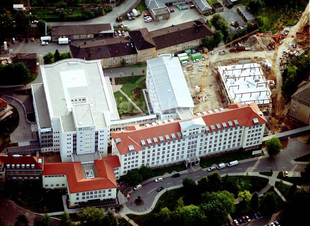 Aue / Vogtland von oben - Erweiterungsbau am HELIOS Klinikum Aue (03771) 721323, Gartenstr. 6, 08280 Aue.