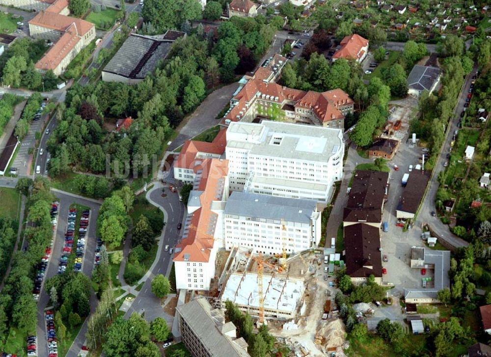 Luftbild Aue / Vogtland - Erweiterungsbau am HELIOS Klinikum Aue (03771) 721323, Gartenstr. 6, 08280 Aue