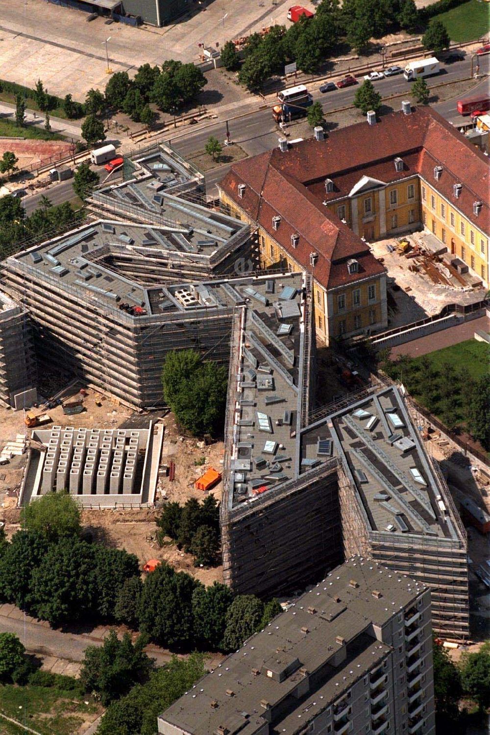 Luftaufnahme Berlin-Kreuzberg - Erweiterungsbau des Jüdischen Museums an der Lindenstraße