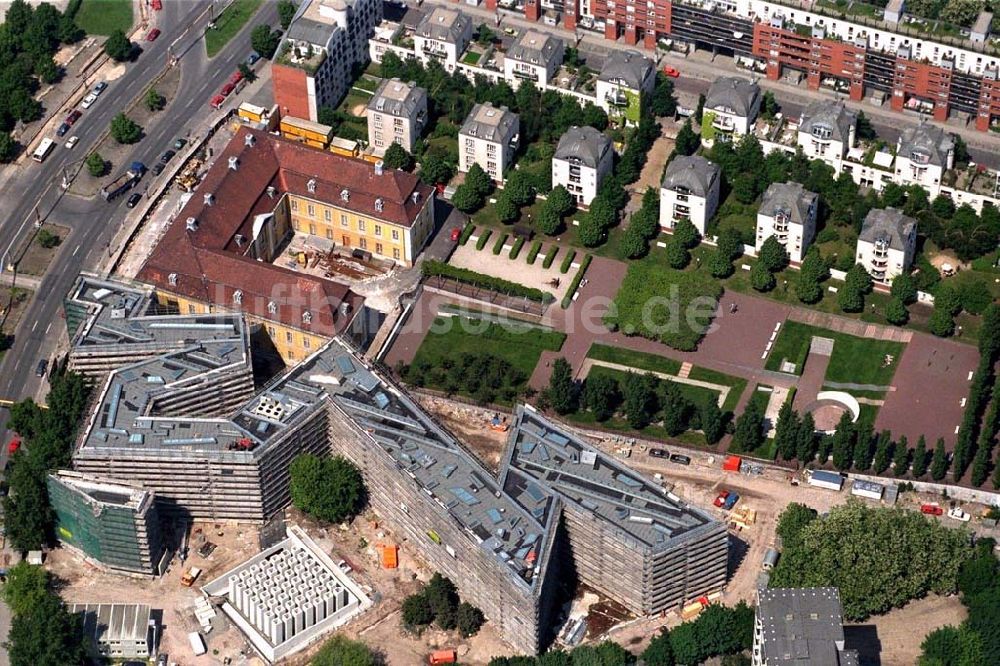 Berlin-Kreuzberg aus der Vogelperspektive: Erweiterungsbau des Jüdischen Museums an der Lindenstraße