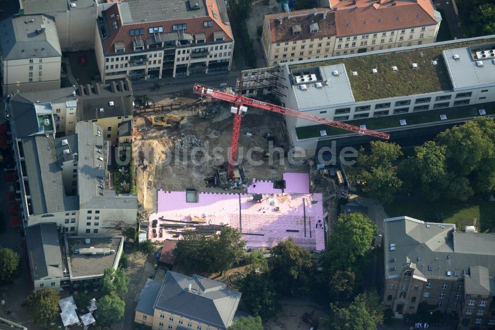 Luftaufnahme Potsdam - Erweiterungsbau am St. Josefs-Krankenhaus in Potsdam im Bundesland Brandenburg