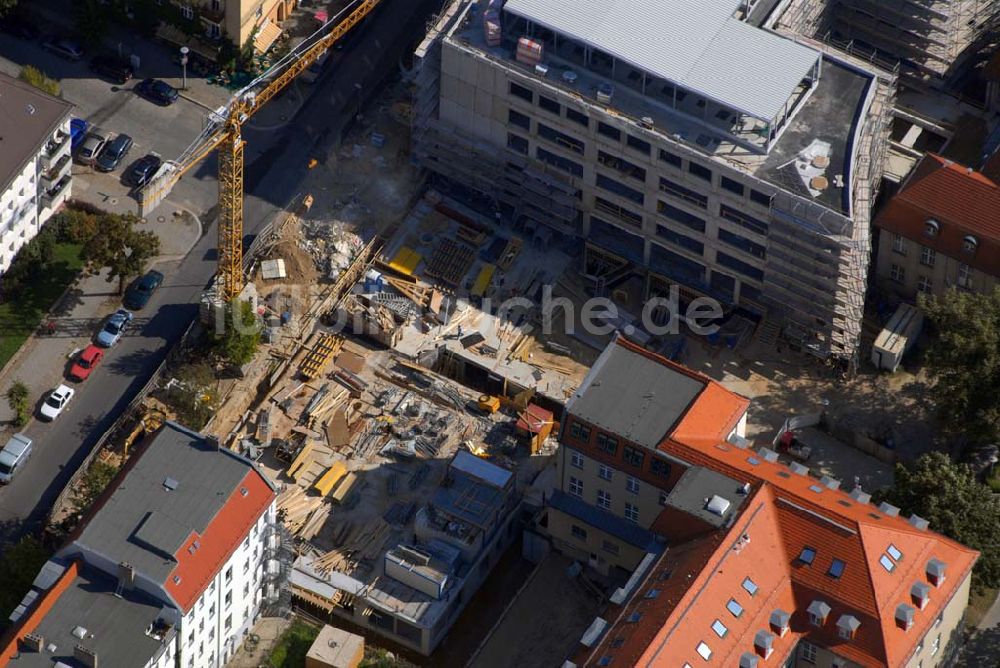 Berlin aus der Vogelperspektive: Erweiterungsbau am Krankenhaus Lichtenberg