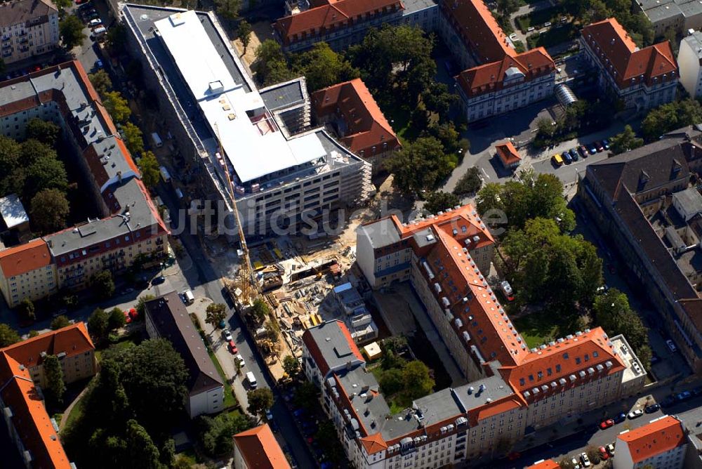 Luftbild Berlin - Erweiterungsbau des Krankenhauses Lichtenberg