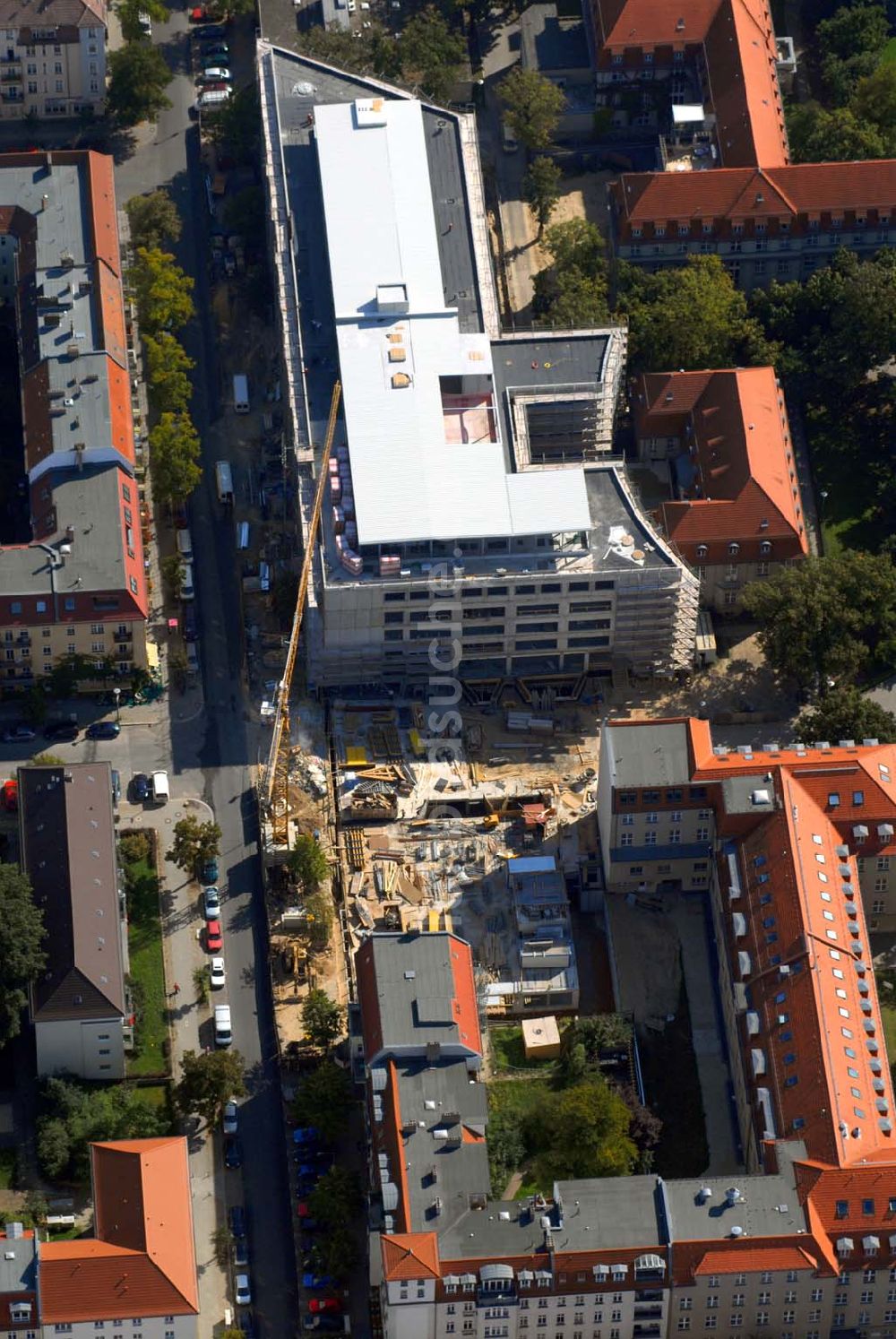 Luftaufnahme Berlin - Erweiterungsbau des Krankenhauses Lichtenberg